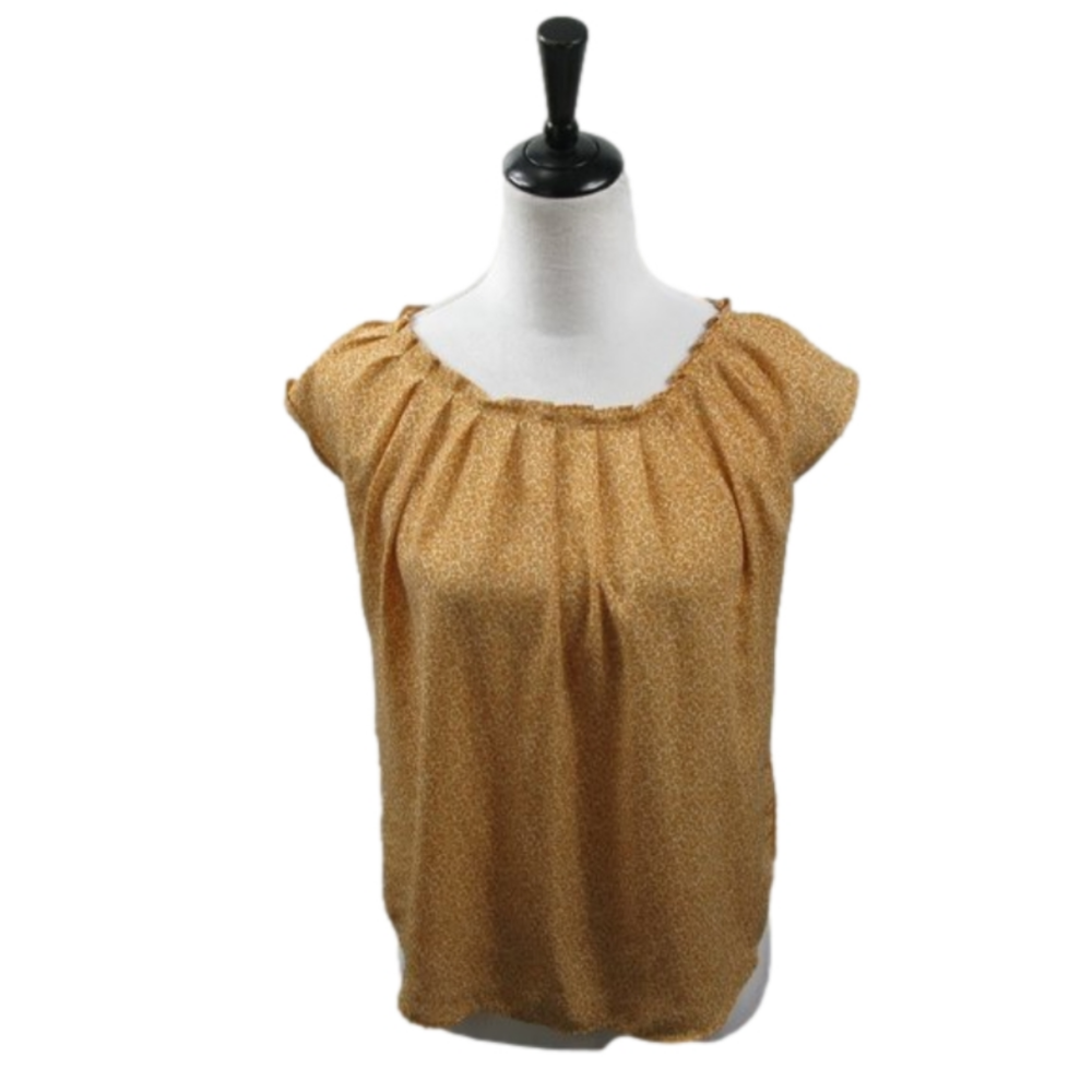 LC Lauren Conrad Floral Pleated Front Tie Back Sleeveless Blouse Size XS